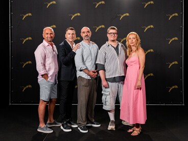 Locarno79, "Nu e locul tau aici" Photocall, in the presence of Adrian Văncică, Florin Penișoara, Florin Șerban,Teodor Butănescu, Cristina Richter,  09.08.2026. Locarno Film Festival / Ti-Press