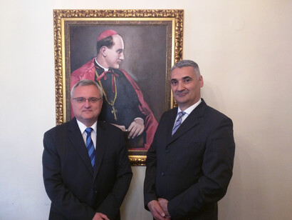 Zdravko Basarić with Don in his office in Zagreb