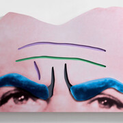 John Baldessari, Raised Eyebrows/Furrowed Foreheads (Part One): (Blue Eyebrows), 2008 © The Estate of John Baldessari. Courtesy the Estate of John Baldessari and Marian Goodman Gallery, New York.