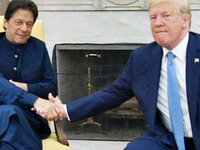 President Donald Trump with Pakistani Prime Minister Imran Khan in the Oval Office