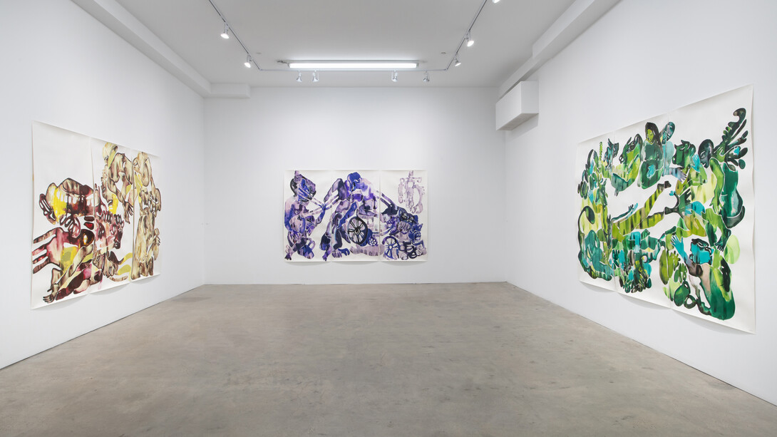 Katya Muromtseva, Heart left in the bag, exhibition view. Courtesy of Plato Gallery 