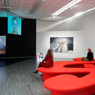 Ashley Hans Scheirl, In and out of painting, exhibition view. Courtesy of Belvedere 21