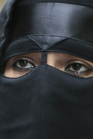Woman with niqab