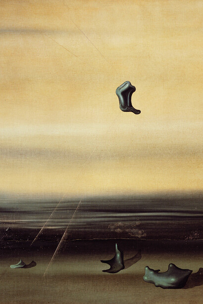 Yves Tanguy (1900-1955), En le temps menaçant, 1929, Olio su tela, 100x81,
Nahmad Collection