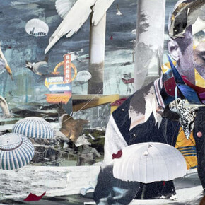 Shaunté Gates, Between columns and the landing (detail), 2026. Courtesy of Marc Straus Gallery