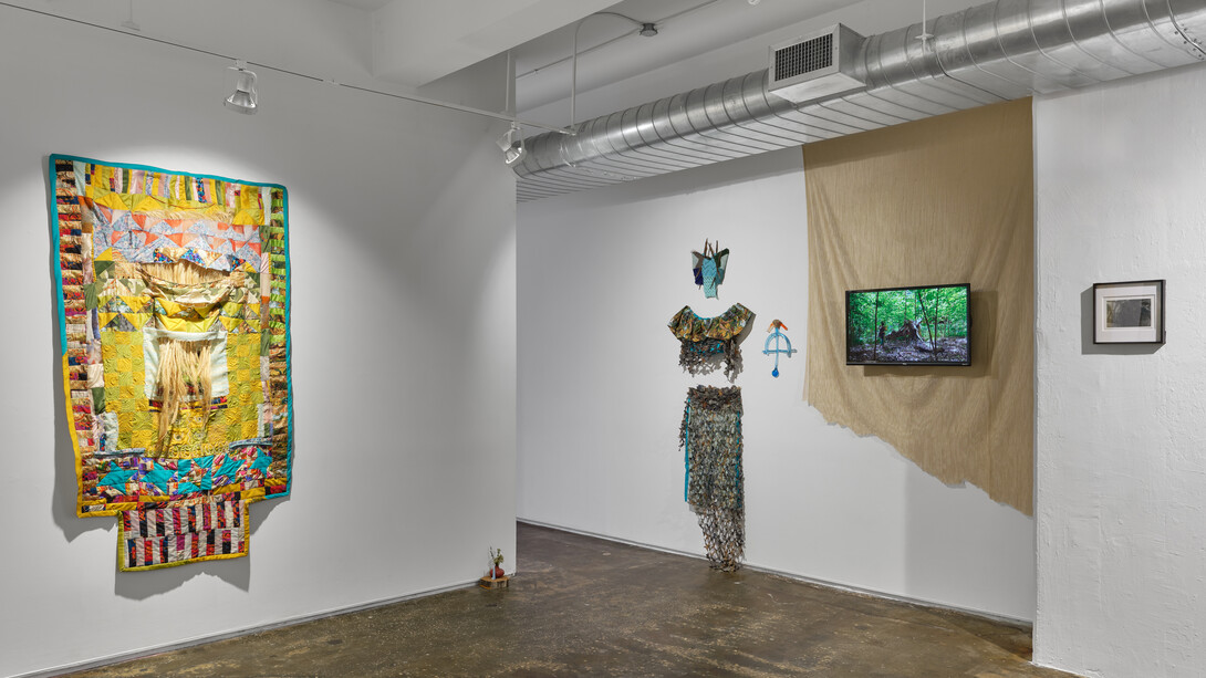 Maria RJ, Hunter, healer, warrior, death, exhibition view. Courtesy of A.I.R Gallery