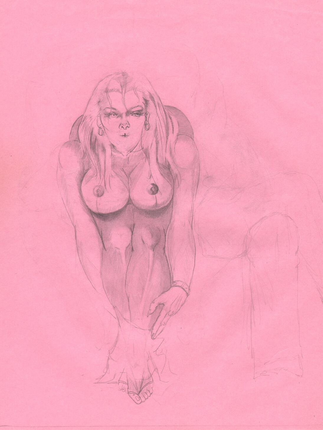 􀀓William Crawford, ohne Titel, 1990's, (WCr/P 123), pencil on paper, 28 x 21.5 cm, Courtesy Galerie Susanne Zander / Delmes & Zander