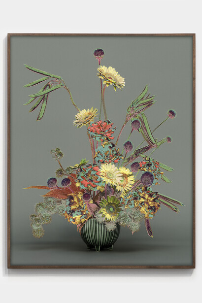 Jessica Eaton, MF 26 v03, 2023. Pigment print, framed with Museum Glass,
50 x 40 inches (127 x 101.6 cm),
edition of 5 plus 2 artist's proofs. Courtesy of the artist and M+B Gallery