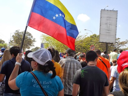Protesta en las calles de Caracas