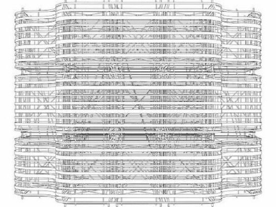 Pablo Siquier, 1301, 2013. Charcoal on paper drawing. 57 1/6 in. x 68 7/8 in.