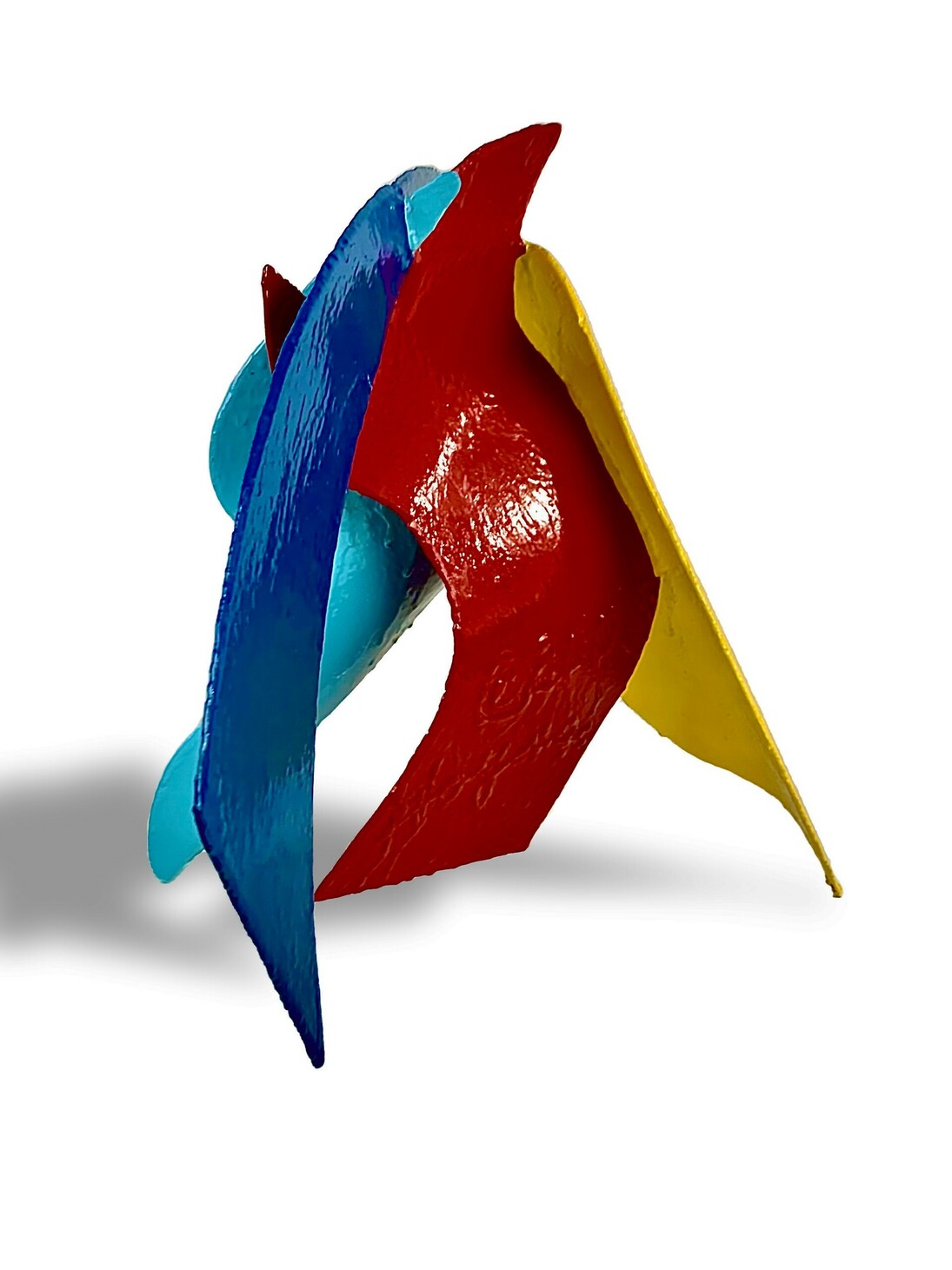 David Hayes, Curves, polychrome welded steel, 15.50x14x12.50 in