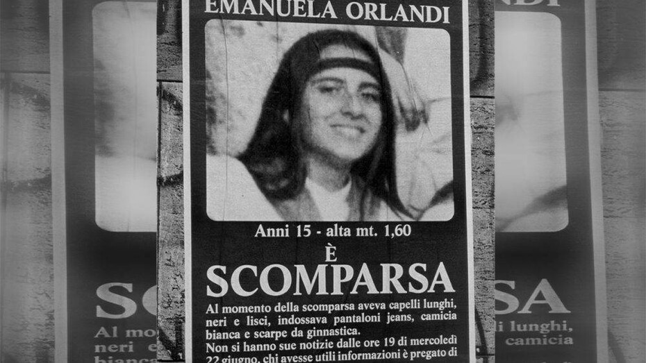 A poster highlighting the disappearance of Emanuela Orlandi