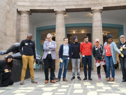 f.l.t.r.: Marion Koch, Nursima Nas, Ali Awudu, Mehdi Moudafi, Chistoph Vogtherr, Quentin Scornet, Mostafa Akhtar, Hosein Youssofi, Vadhiliya Insani Putri, Delphine Takwi, Halyna Roshchyn, Mahran Saeed, Heide Kadula