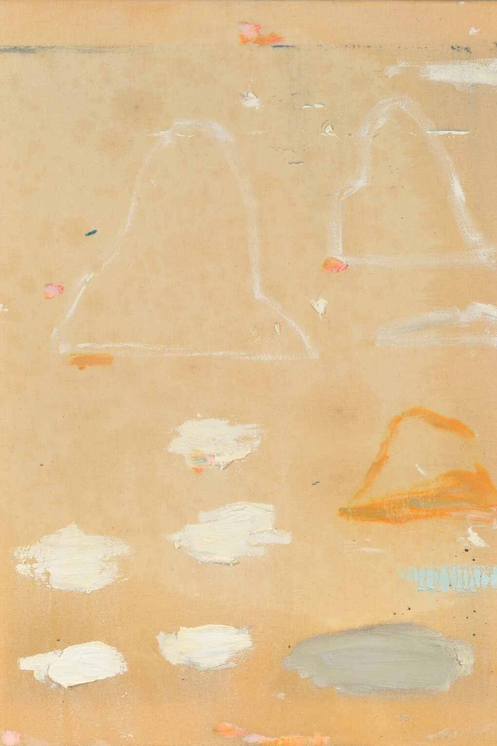 Benoît Maire, Peinture de nuages, 2015, Peinture à l’huile sur toile, 65 x 50 cm, Courtesy galerie Thomas Bernard-Cortex Athletico