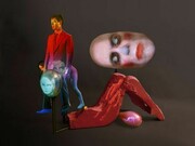 Tony Oursler, False Color Action, 2012, Video projection and mixed media