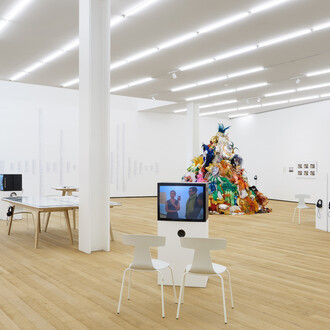 Andrea Fraser, «I just don’t like eggs!» Andrea Fraser on collectors, collecting, collections, exhibition view. Courtesy of Fondazione Antonio Dalle Nogare