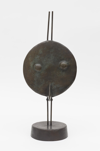 Max Ernst, La Belle Allemande, 1934/35
Bronze. Green and brown patina. P 2/6 1999 23 3/4 x 10 1/4 x 6 1/2 in. 60 x 28 cm. Signed, numbered, inscribed and dated ‘max ernst 2/6 AA cast 99’ (on the back of the base)
Werke 1929-38. #2158,I, p.307.
