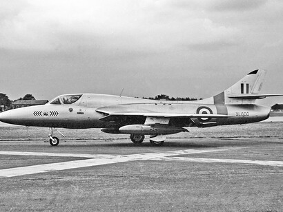 Hawker Hunter T7. Courtesy of Jet Aircraft Museum