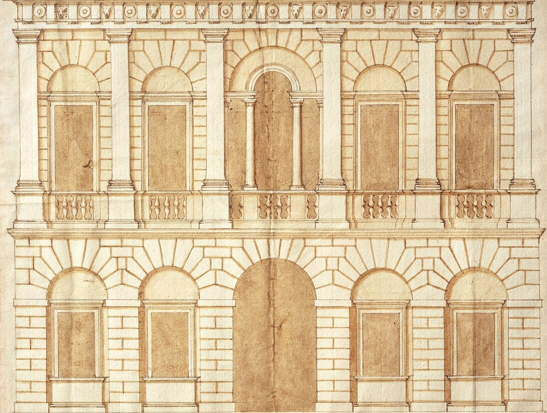 Design for a palace by Andrea Palladio (c.1540s) (c) RIBA Collections