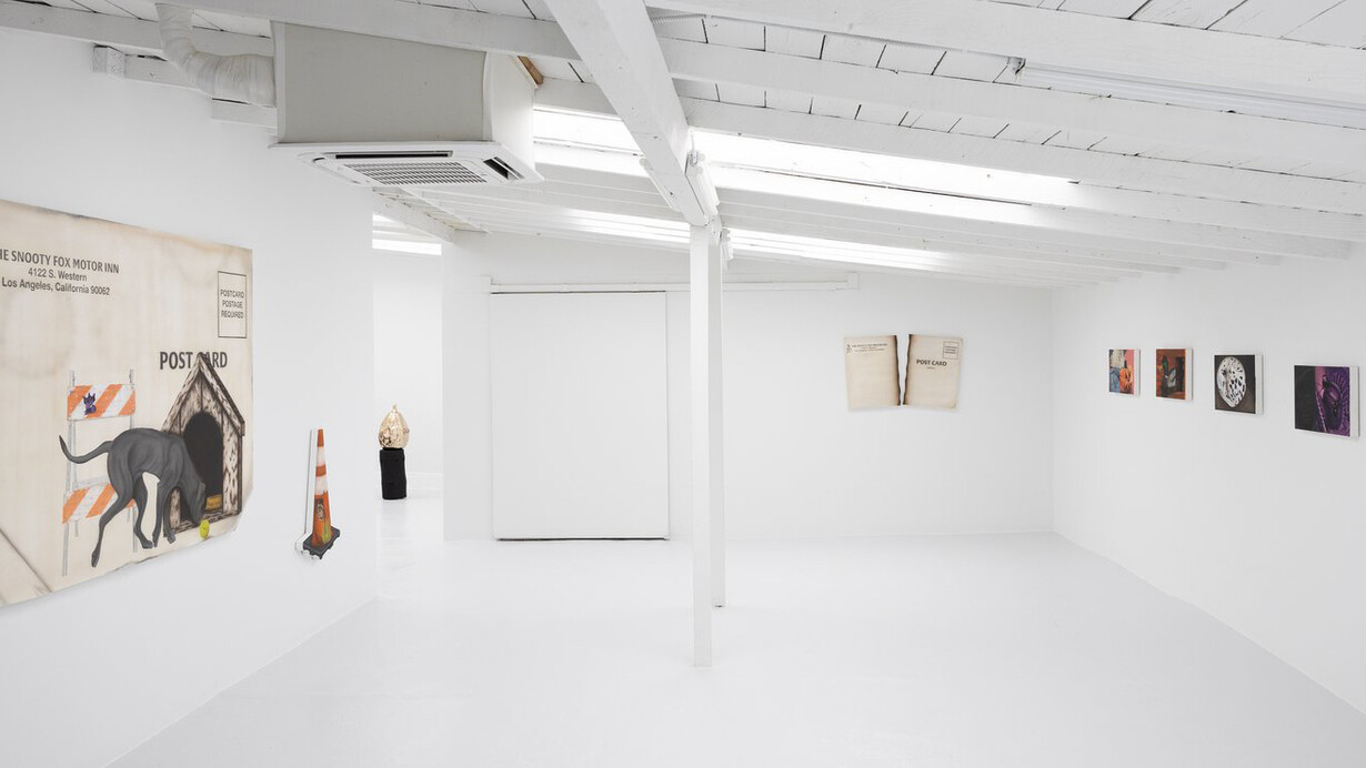 Willbert Olivar and Lalo Avila, God’s busy, can I help you, exhibition view. Courtesy of Guerrero Gallery GGLA