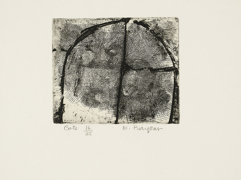Martin Puryear, Gate, 1966, Soft ground etching, with burnishing, Courtesy of the artist. © Martin Puryear. Photography © The Art, Institute of Chicago.