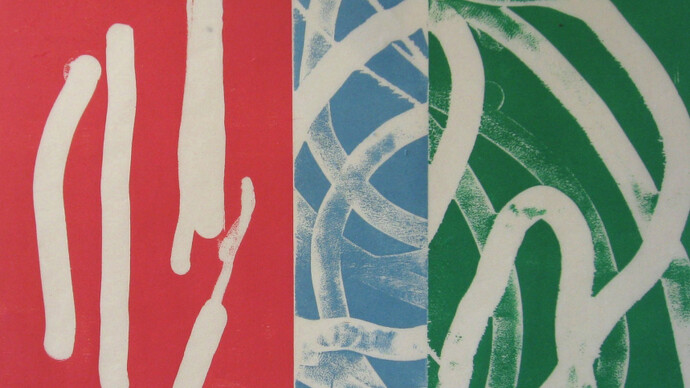 Tropical Jungle Walk, 2004, Woodblock Print, Edition of 20, 13.5x18inches, 34.15x45.75cm