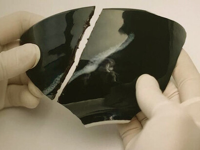 Kintsugi is created by taking broken pieces of pottery and lacquering them to create a new piece of art