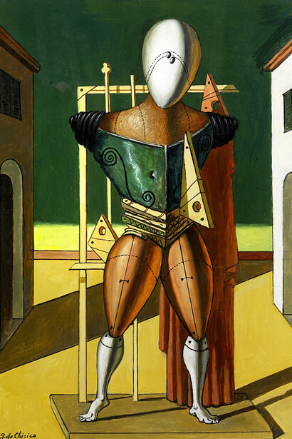 Giorgio de Chirico, Il trovatore, 1968, 80. Courtesy of Tornabuoni Arte 