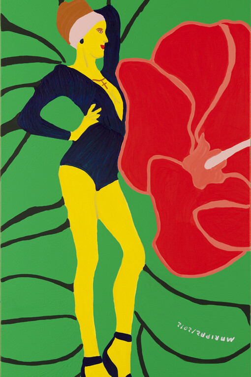 Maripaz Jaramillo, Ellas, Acrílico sobre tela, 120 x 60 cm, 2012