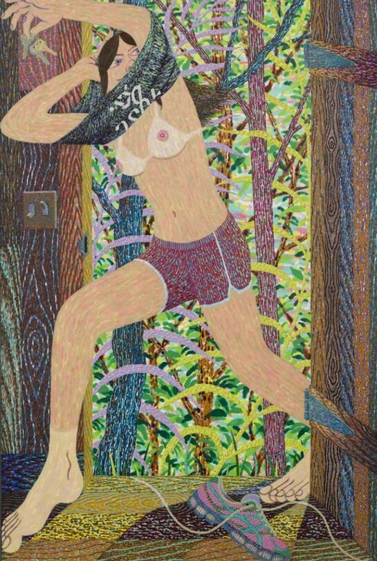 Benjamin Degen, Nostos, 2013, Oil on canvas over panel, 72 x 48 in. Courtesy: Susan Inglett Gallery, NYC.