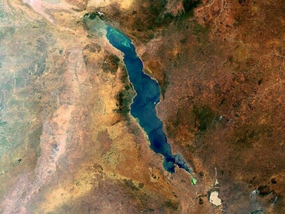 Lago Malawi uno dei laghi che si trovano nella Great Rift Valley, Malawi. Foto ESA