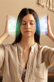 A woman undergoing a healing process, focusing on the mind-body connection to address stress, health, and the impact of chronic illness