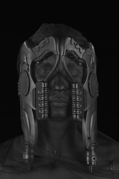 Marco Bolognesi. The inquietude of Ahlena, 2017, collage corporeo. Sendai City, The Truth, Biennale di Curitiba