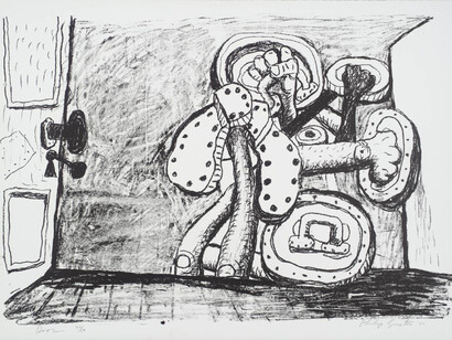 Philip Guston, Door, 1981. Lithograph on Arches paper, 50.80 x 76.20 cm, Courtesy of the artist and MOT International London and Brussels