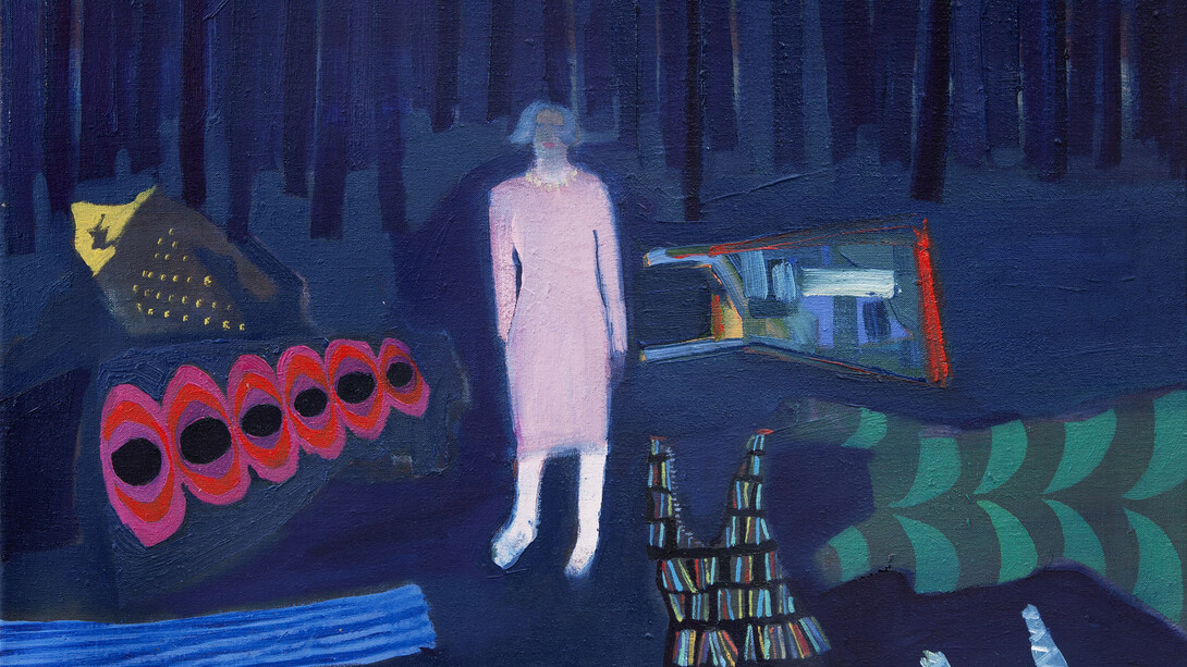 Tom Hammick, Continuous Present, Dona Isabel in the Forest, 2015, Oil on canvas (c) Tom Hammick, Courtesy of Flowers Gallery London and New York