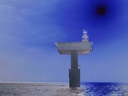 Catherine Yass, Lighthouse East (detail), 2011, Photographic transparency, lightbox 50.8 x 40.75 x 6.5 inches (129 x 103.5 x 16.5 cm)