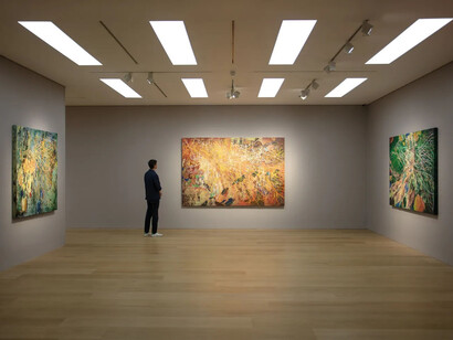 José Parlá, Engrams, exhibition view. Courtesy of Ben Brown Fine Arts 