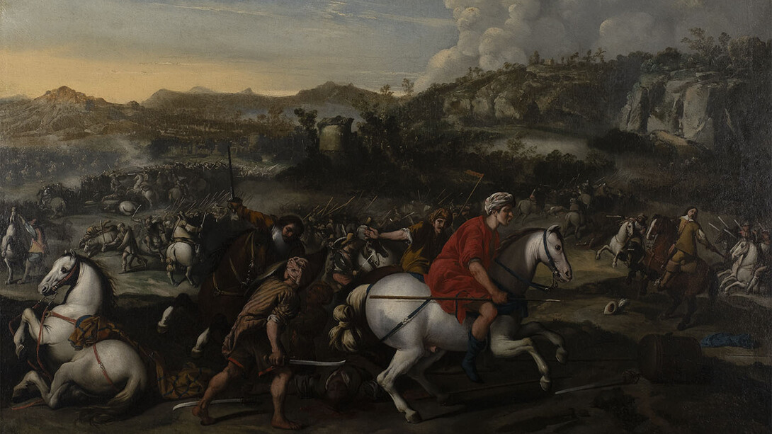 Salvator Rosa, Battaglia tra cristiani e turchi, 100x130. Courtesy of Baccaro Art Gallery