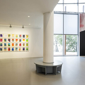 Hermann Nitsch, Tribute of colours, exhibition view. Courtesy of Danubiana