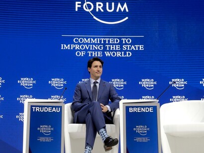 Trudeau, premier de Canadá, en el Foro de Davos