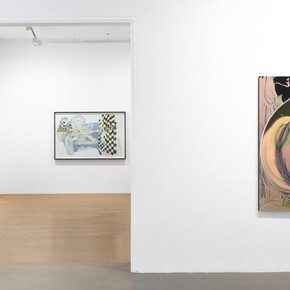 Seth Price, Free fall, vue d'exposition. Avec l'aimable autorisation de la Galerie Chantal Crousel