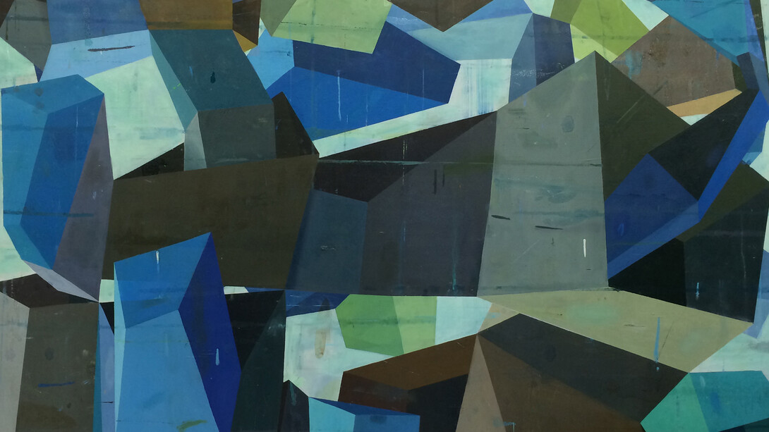 Deborah Zlotsky, Loophole, oil on canvas. Courtesy of Robischon Gallery
