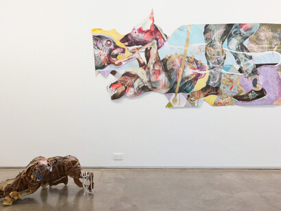 Lavar Munroe, Exhibiition view. Courtesy of Jack Bell Gallery
