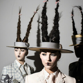 Landon Nordeman, Thom Browne (Hats and Hair), 2016. Courtesy of Spalding Nix Fine Art