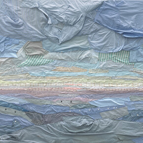 Kaarina Kaikkonen, After This Winter, 2014, camicie da uomo, 150 x 220 cm, Courtesy z2o Sara Zanin Gallery