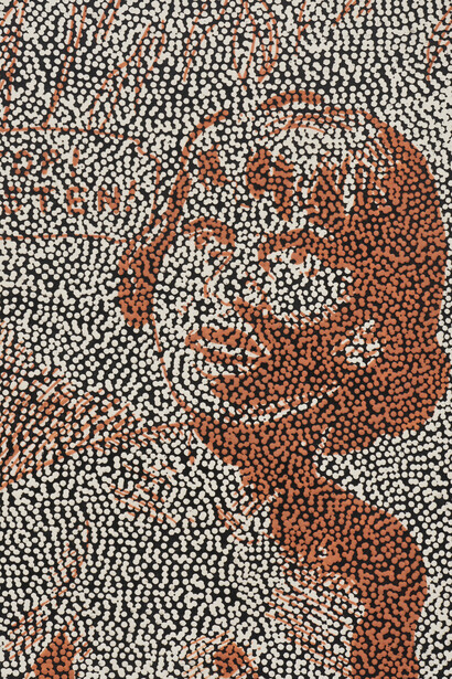 Daniel Boyd, Untitled (BCJCVET) (detail), 2025. Courtesy of Kukje Gallery