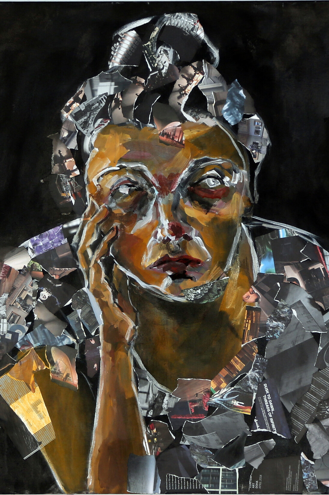 Noor Bahjat, Self Portrait, 2014, Acrylic on canvas, 100 x 80 cm