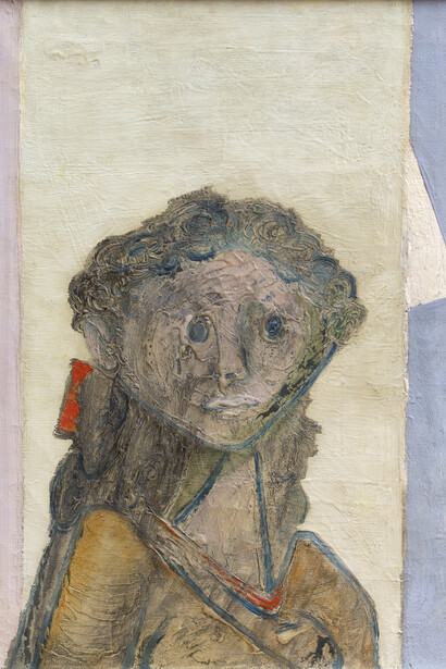Jankel Adler, Girl's Head, 1940's, oil on canvas