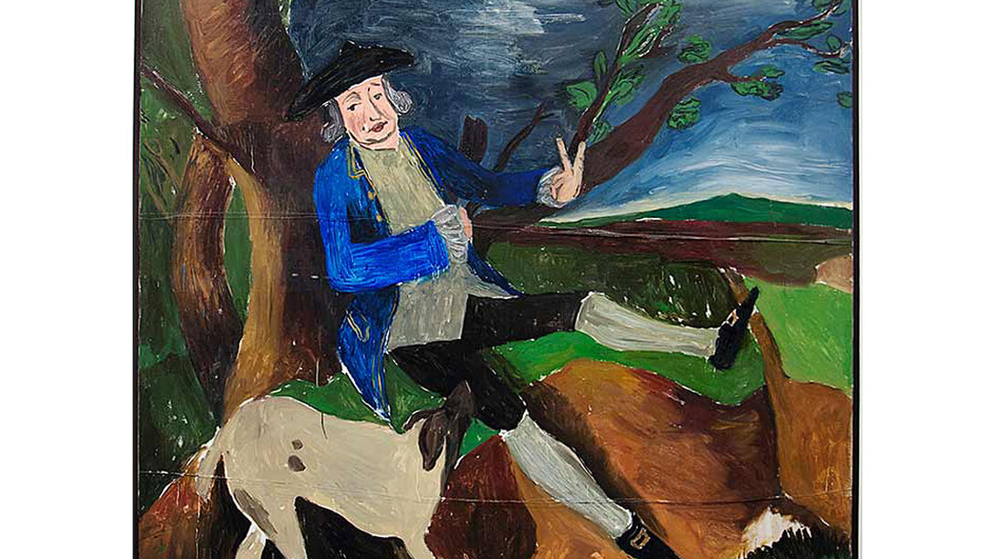 Ben Clarke, John Plampin (After Gainsborough), 2013, Oil on canvas, 196 x 196 cm