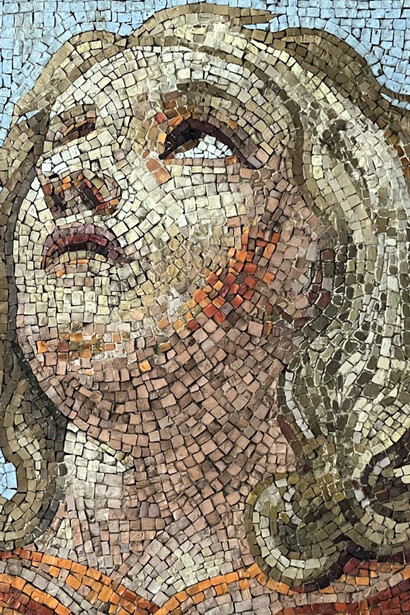 Il tassello mancante. Un mosaico del barocco romano, dipinto in mostra. Per gentile concessione di Artemide PR